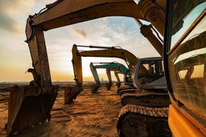 Aligned Excavator — Excavator Services in Pink Lily, QLD